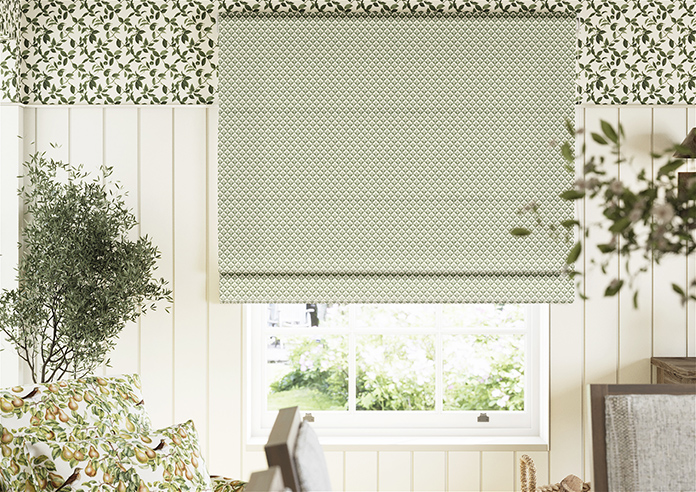 Scallop and Bud, Coriscon - Twist&Fit Roman Blind - Image 3
